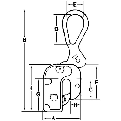 &eacute;lingue l&egrave;ve-t&ocirc;le courte GX, 6000 lb (3 tonnes), Ouverture de la m&acirc;choire de 1/16" - 1" Helyx Safety & Industrial Supplies