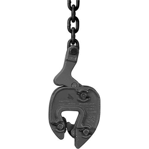 Serre-plaque GX avec attache de chaînette, 1000 lb (0,5 tonne), Ouverture de la m&acirc;choire de 1/16" - 5/16" Helyx Safety & Industrial Supplies