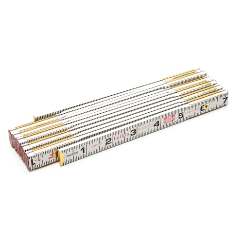 Folding Wood Rule, 6' L, Wood, 1/6" Graduations Helyx Safety & Industrial Supplies