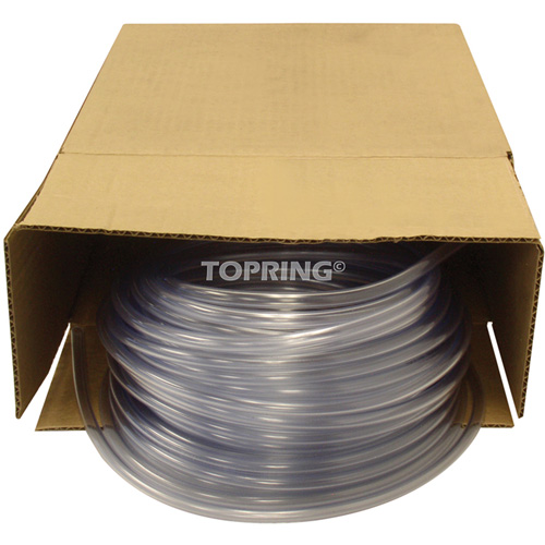 Tubing, Air/Water, 0.625" OD x 100' L, PVC, Clear, 30 PSI @ 20°C Helyx Safety & Industrial Supplies