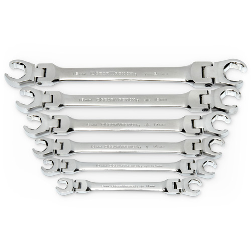 Wrench Set, Flare Nut/Flex Head, 6 Pieces, Metric Helyx Safety & Industrial Supplies