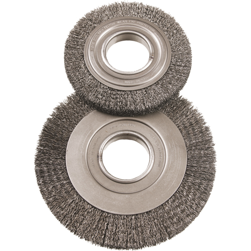 Brosses rotatives grand format 6", 6" dia., Fils 0,014", Arbre 2" Helyx Safety & Industrial Supplies