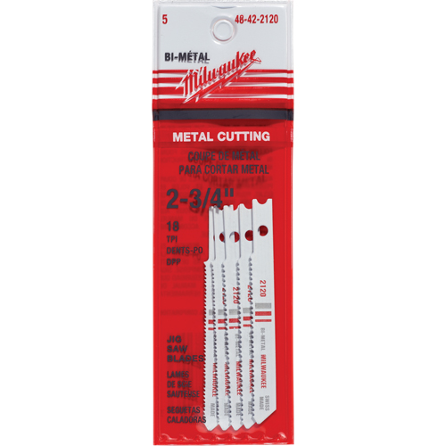 Jigsaw Blades, Bi-Metal, U-Shank, 2-3/4" L, 18 TPI Helyx Safety & Industrial Supplies