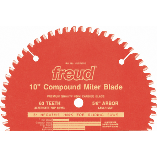 Lames de scie industrielle TCS &agrave; onglets avec glissi&egrave;re, 10", 60 dents, Pour Bois Helyx Safety & Industrial Supplies