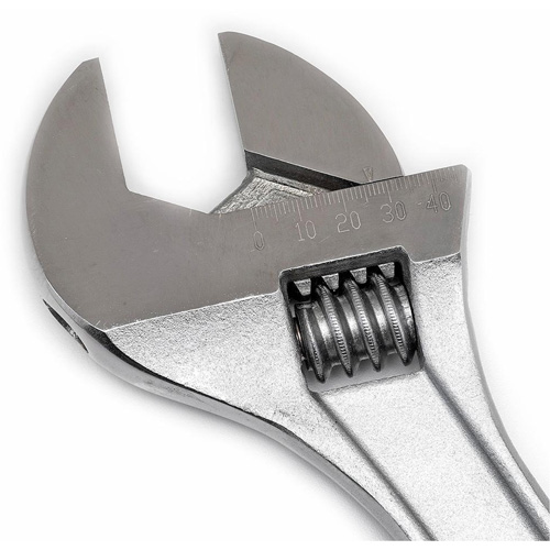 Cl&eacute; &agrave; manche conique r&eacute;glable — emball&eacute; sur carte, 15" lo, la max. 1-11/16"/43 mm, Chrome/Poli Helyx Safety & Industrial Supplies