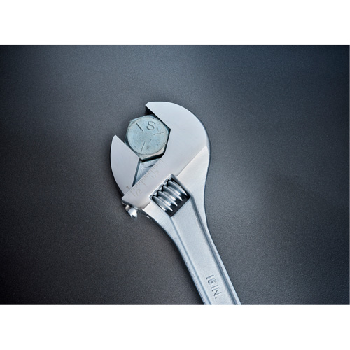 Cl&eacute; &agrave; manche conique r&eacute;glable — emball&eacute; sur carte, 15" lo, la max. 1-11/16"/43 mm, Chrome/Poli Helyx Safety & Industrial Supplies