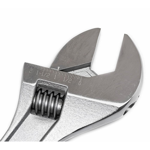 Cl&eacute; &agrave; manche conique r&eacute;glable — emball&eacute; sur carte, 18" lo, la max. 2-1/16"/53 mm, Chrome/Poli Helyx Safety & Industrial Supplies