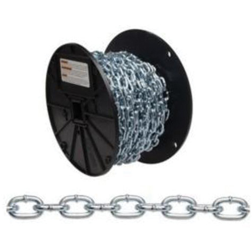 Chaîne torsad&eacute;e, Acier &agrave; faible teneur en carbone, #4 x 100' (30,4 m) l, Charge d'utilisation 215 lb (0,1075 tonne) Helyx Safety & Industrial Supplies