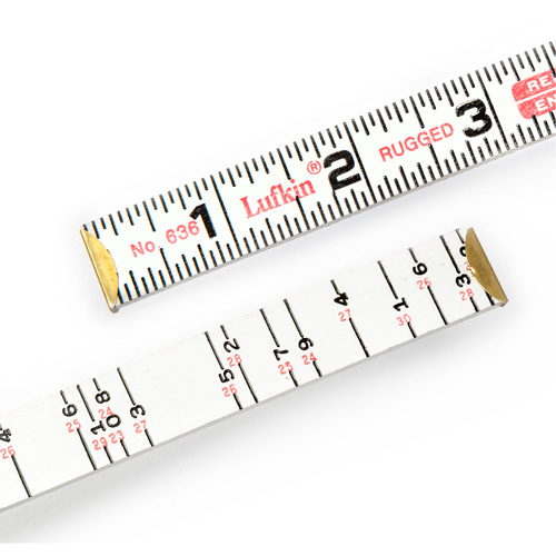 R&egrave;gle de maçon Red End, 6' lo, Bois, Graduations de 1/16" Helyx Safety & Industrial Supplies