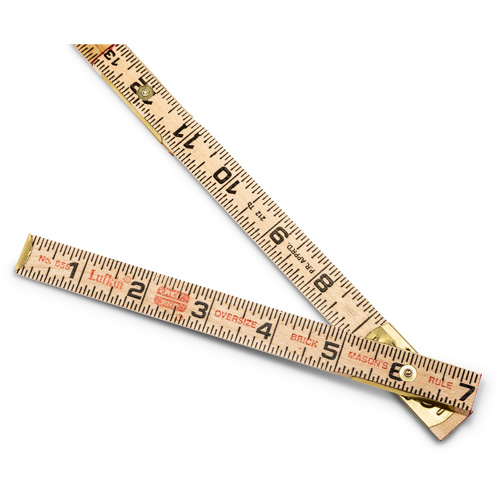 R&egrave;gle de maçon surdimensionn&eacute; Red End, 6' lo, Bois, Graduations de 1/16" Helyx Safety & Industrial Supplies