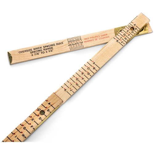 R&egrave;gle de maçon surdimensionn&eacute; Red End, 6' lo, Bois, Graduations de 1/16" Helyx Safety & Industrial Supplies