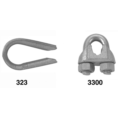Wire Rope Clips with Thimble Set Helyx Safety & Industrial Supplies