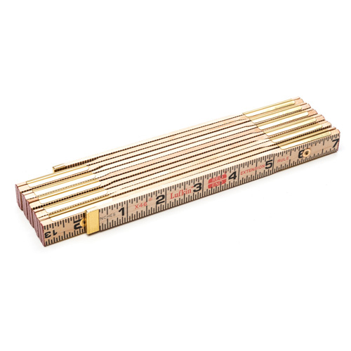Folding Rule, 6' L, Wood, 1/16" Graduations Helyx Safety & Industrial Supplies