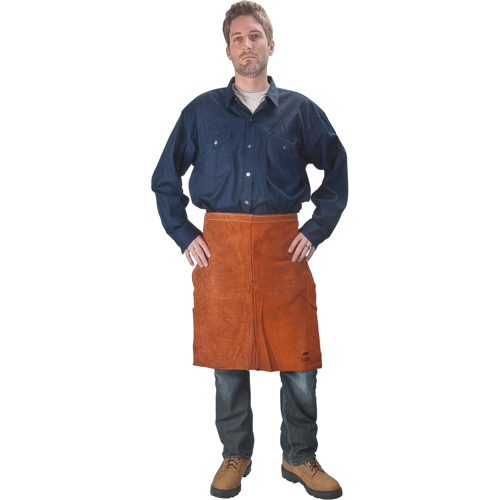 Tablier en cuir, Taille, 24" lo, Lava Brown Helyx Safety & Industrial Supplies