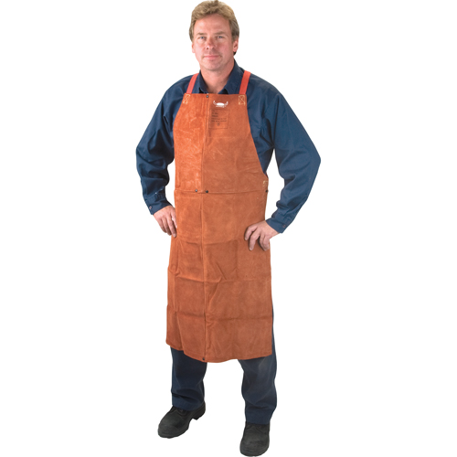 Tablier en cuir, Salopette, 42" lo, Lava Brown Helyx Safety & Industrial Supplies