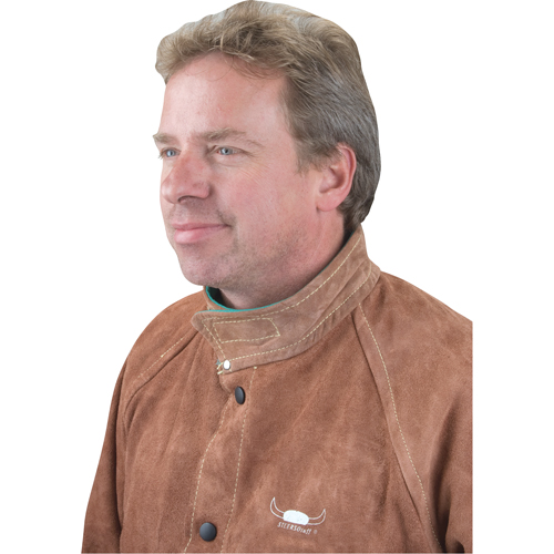 Veste de soudage, Cuir, 4T-Grand, Lava Brown Helyx Safety & Industrial Supplies