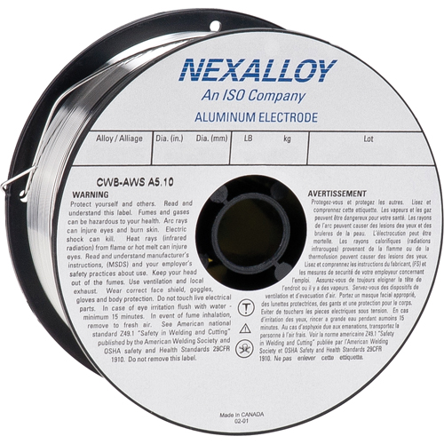Fil &agrave; souder 4043, Aluminium, 0,035" diam&egrave;tre Helyx Safety & Industrial Supplies