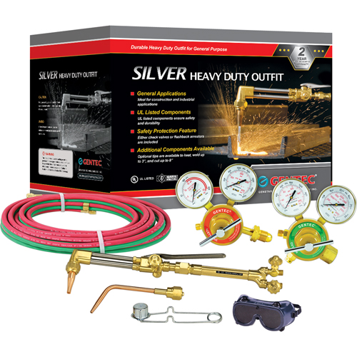 Silver Heavy-Duty Welding & Cutting Outfi ts, 3/4" Cut, 1/2" Weld Helyx Safety & Industrial Supplies