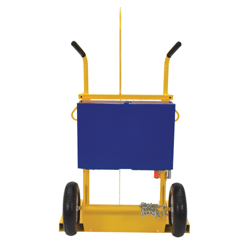 Welding Cylinder Torch Cart, Pneumatic Wheels, 24" W x 19-1/2" L Base, 500 lbs. Helyx Safety & Industrial Supplies