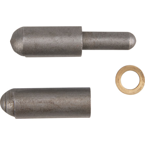 Weld-On Hinge, 0.315" Dia. x 1.575" L, Mild Steel w/Fixed Steel Pin Helyx Safety & Industrial Supplies