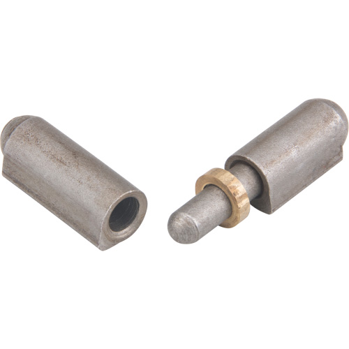 Weld-On Hinge, 0.315" Dia. x 1.575" L, Mild Steel w/Fixed Steel Pin Helyx Safety & Industrial Supplies