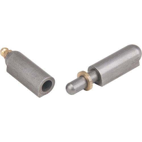 Weld-On Hinge, 0.512" Dia. x 3.15" L, Mild Steel w/Fixed Steel Pin Helyx Safety & Industrial Supplies