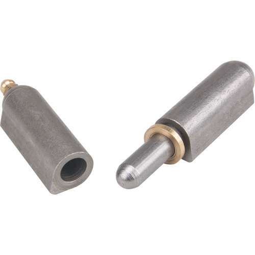 Weld-On Hinge, 0.63" Dia. x 3.937" L, Mild Steel w/Fixed Steel Pin Helyx Safety & Industrial Supplies