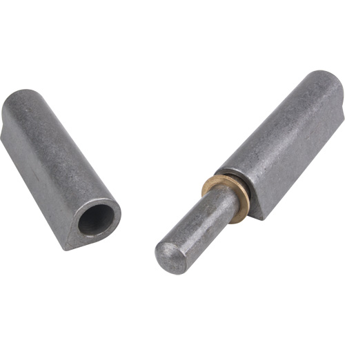 Weld-On Hinge, 1.102" Dia. x 10.236" L, Mild Steel w/Fixed Steel Pin Helyx Safety & Industrial Supplies