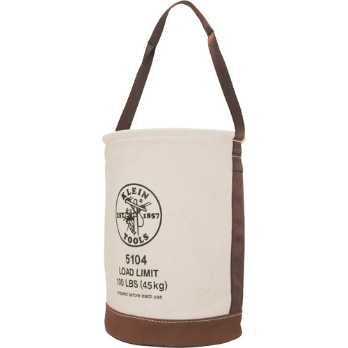 Seau avec fond en cuir, 17" h, Toile, Beige Helyx Safety & Industrial Supplies