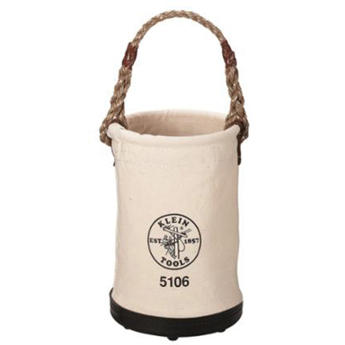 Seau &agrave; paroi droite, 14" h, Toile, Beige Helyx Safety & Industrial Supplies