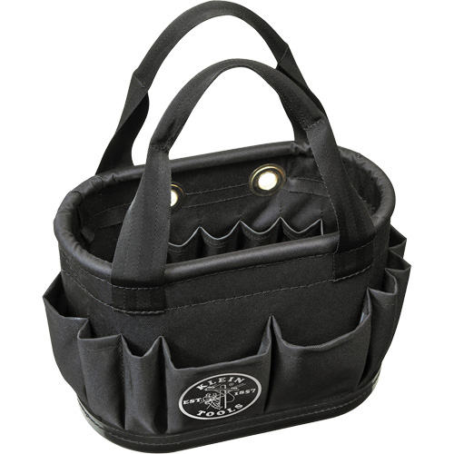 29-Pocket Hard-Body Aerial Bucket, 14" L x 10" H, Polyester, Black Helyx Safety & Industrial Supplies