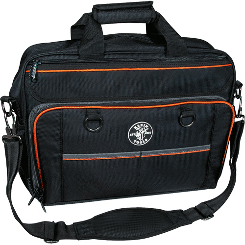 Sac techno Tradesman Pro avec pochette pour ordinateur portable, Polyester, 22 pochettes, Noir/Orange Helyx Safety & Industrial Supplies