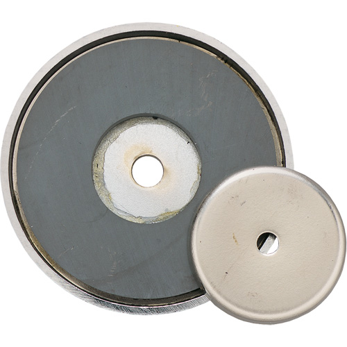 Pot magn&eacute;tique peu profond en c&eacute;ramique, dia. 1-3/8", Force de 12 lb Helyx Safety & Industrial Supplies