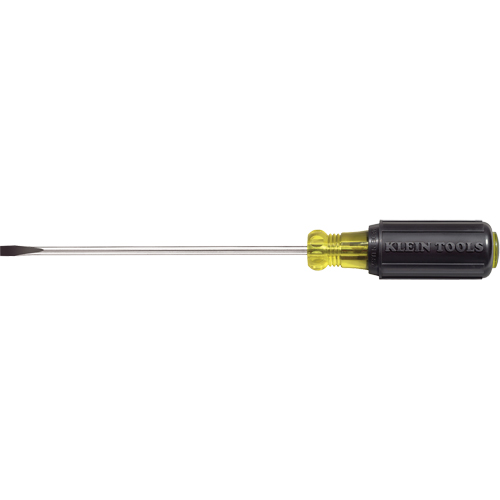 Slot Cabinet Tip Screwdriver, 3/16" Tip, Round, 9-3/4" L, Cushion Grip Handle Helyx Safety & Industrial Supplies