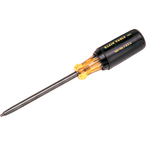 Square Recess Screwdriver, #0 Tip, Round, 7-3/4" L, Cushion Grip Handle Helyx Safety & Industrial Supplies