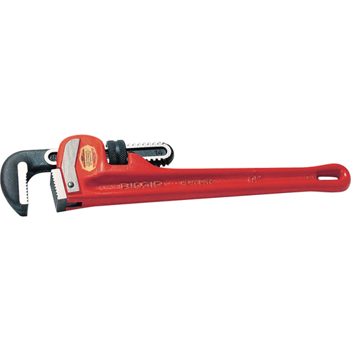 Straight Pipe Wrench No.10, 1-1/2" Jaw Capacity, 10" Long, Powder Coated Finish Helyx Safety & Industrial Supplies