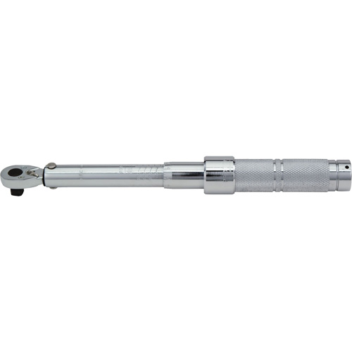 Ratcheting Head Micrometer Torque Wrench, Click, 1/2" Square Drive, 50 - 250 lbf. Ft Helyx Safety & Industrial Supplies