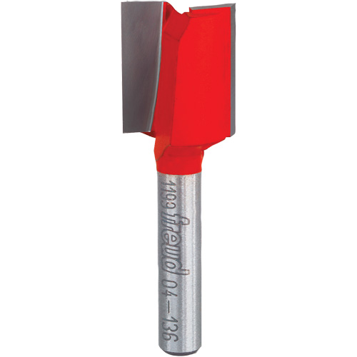 Router Bit - Double Flute Straight Bit, 5/8" Dia., 7/8" H, 2-1/8" L, 1/4" Shank Helyx Safety & Industrial Supplies