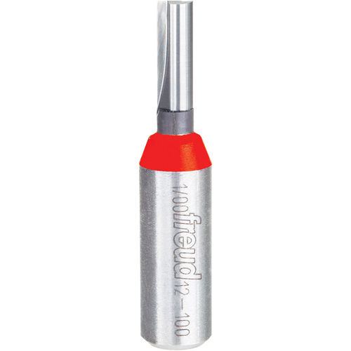 Router Bit - Double Flute Straight Bit, 1/4" Dia., 1" H, 2-3/8" L, 1/2" Shank Helyx Safety & Industrial Supplies