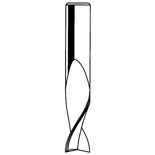 Up Spiral Router Bit, 1/8" Dia., 1/2" Carbide Height, 2" L, 1/4" Shank Helyx Safety & Industrial Supplies