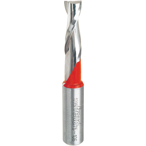 Up Spiral Router Bit, 3/8" Dia., 1-1/4" Carbide Height, 3" L, 1/2" Shank Helyx Safety & Industrial Supplies