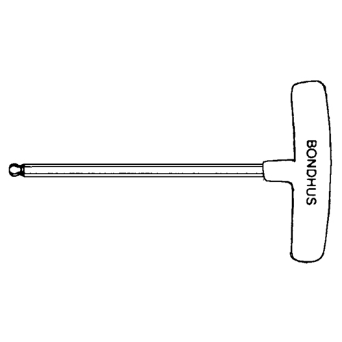 Cl&eacute; hexagonale individuelle SAE, embout Sph&eacute;rique, 3/32" x 6" lo, Poign&eacute;e en T Helyx Safety & Industrial Supplies