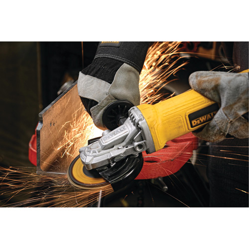 Paddle Switch Small Angle Grinder, 4-1/2", 120 V, 9 A, 12000 RPM Helyx Safety & Industrial Supplies
