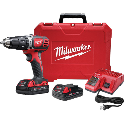 M18 Cordless Compact Hammer Drill/Driver Kit, 1/2" Chuck, 18 V Helyx Safety & Industrial Supplies