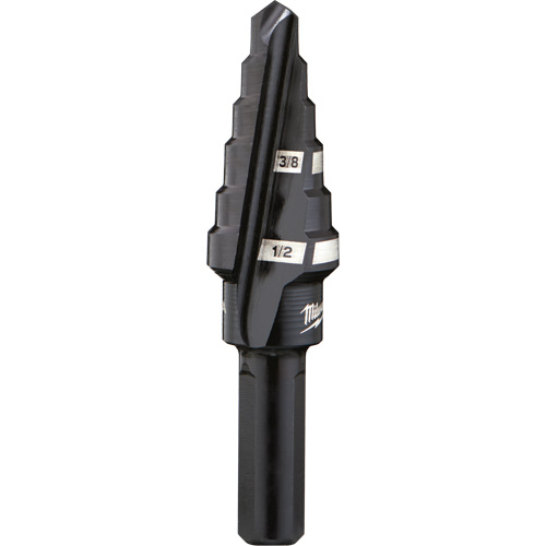 #6 Step Drill Bit, 3/8" - 1/2" , 1/16" Increments, High Speed Steel Helyx Safety & Industrial Supplies