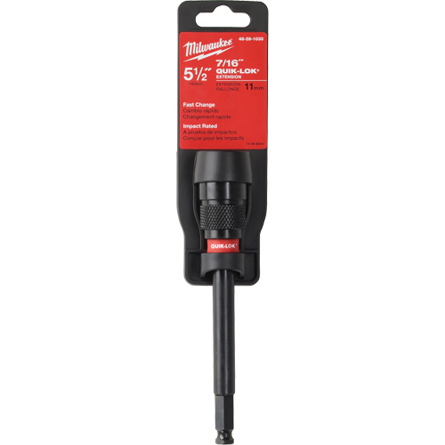 Quik-Lok Impact Drill Bit Extension, 7/16" Max. Diameter, 5-1/2" Length, 7/16" Shank Helyx Safety & Industrial Supplies
