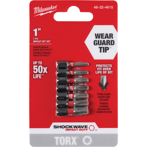 Shockwave 1" Impact Duty Torx&reg; Bit Set Helyx Safety & Industrial Supplies