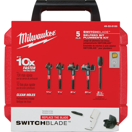 Switchblade Plumber's Self-Feed Bit Set Helyx Safety & Industrial Supplies