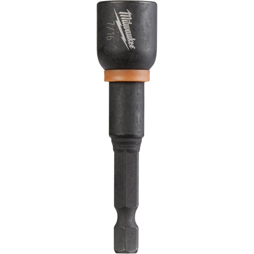 Tourne-&eacute;crou Shockwave Impact Duty, Embout 1/4", Prise 7/16", 2-9/16" lo, Magn&eacute;tique Helyx Safety & Industrial Supplies