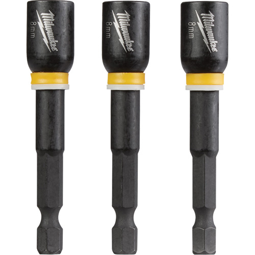 Tourne-&eacute;crou Shockwave Impact Duty, Embout 1/4", Prise 8 mm, 2-9/16" lo, Magn&eacute;tique Helyx Safety & Industrial Supplies